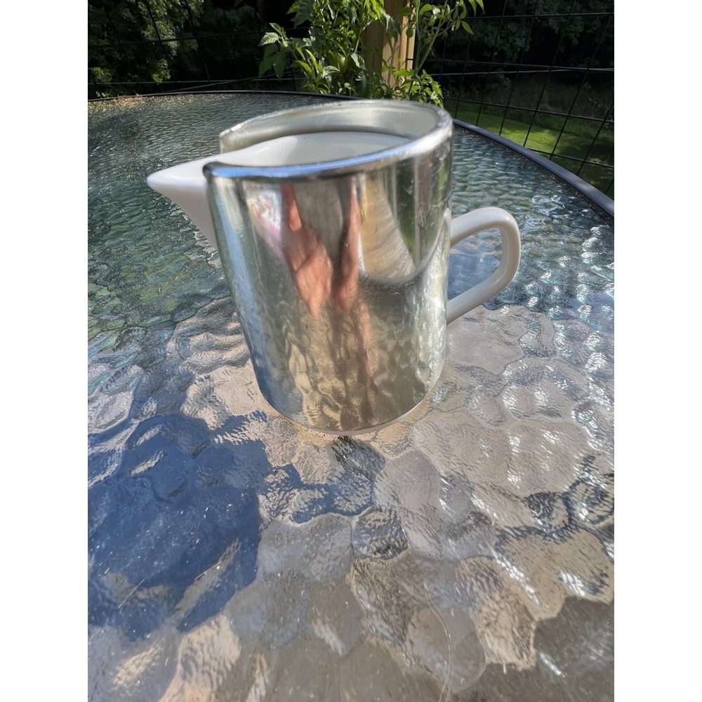 Vintage Melitta White Porcelain Insulated Creamer Set Germany